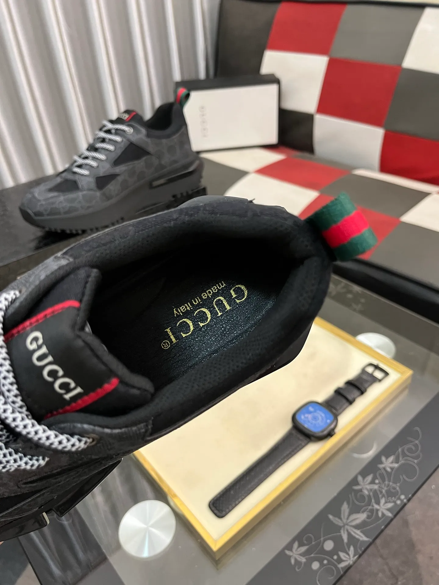 Men's Men's Shoes 💰458⌚️⌚️《GUCCI》The latest hot-selling casual shoes, top brand [seduce] luxury~purchase, top~quality. Products sold at the counter [strong] Original embossed calfskin fabric ➕ Comfortable sheepskin lining, code number: 38-443️⃣colors available